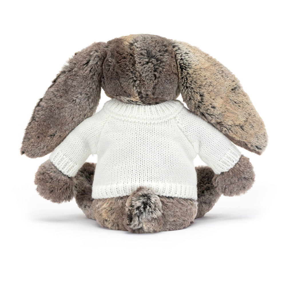 Bashful Cottontail Bunny with Personalised Cream Jumper