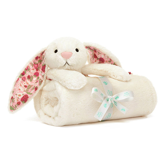 Blossom Cream Bunny 'Berry' Blankie