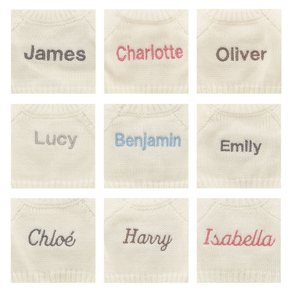 Bashful Sunshine Bunny with Personalised Cream Jumper