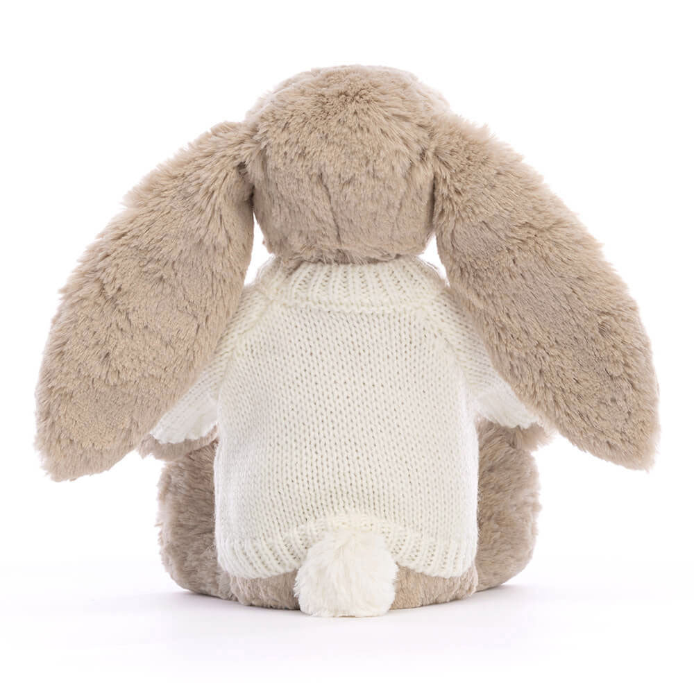 Bashful Beige Bunny with Personalised Cream Jumper
