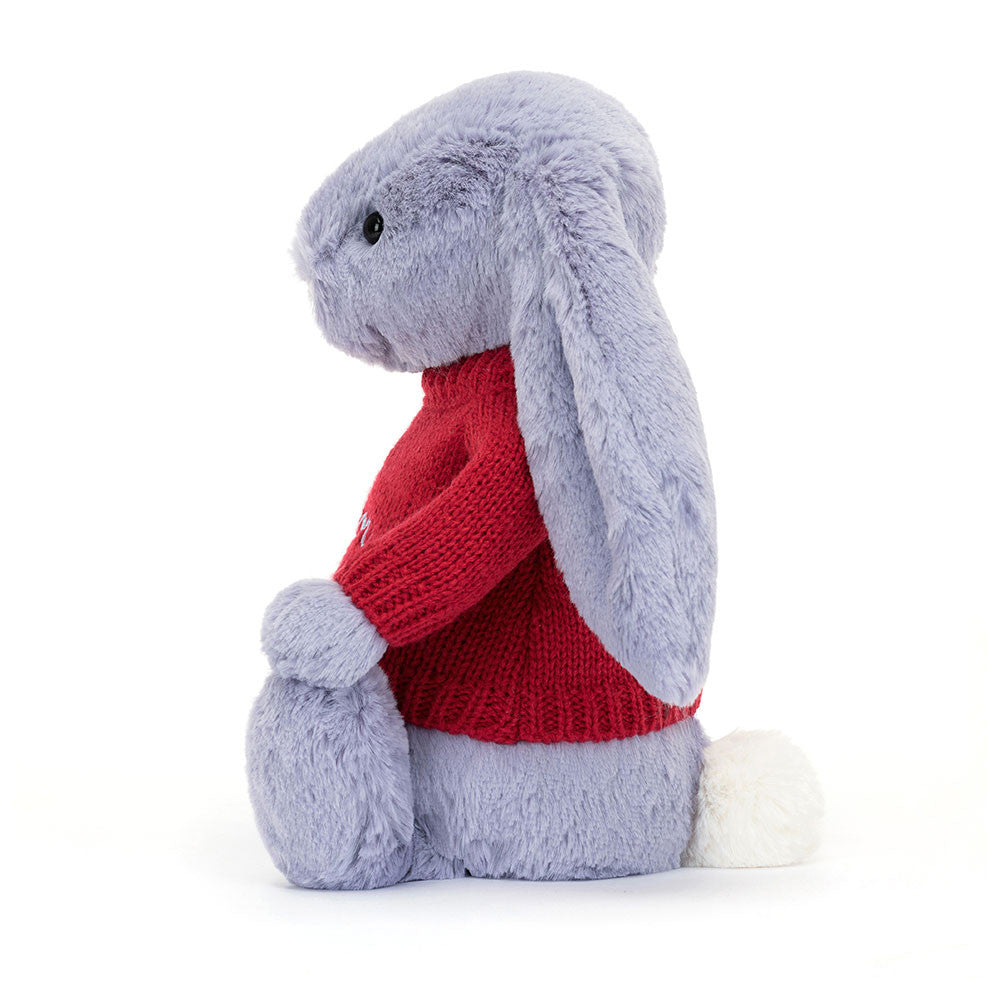 Bashful Viola Bunny with Personalised Red Jumper