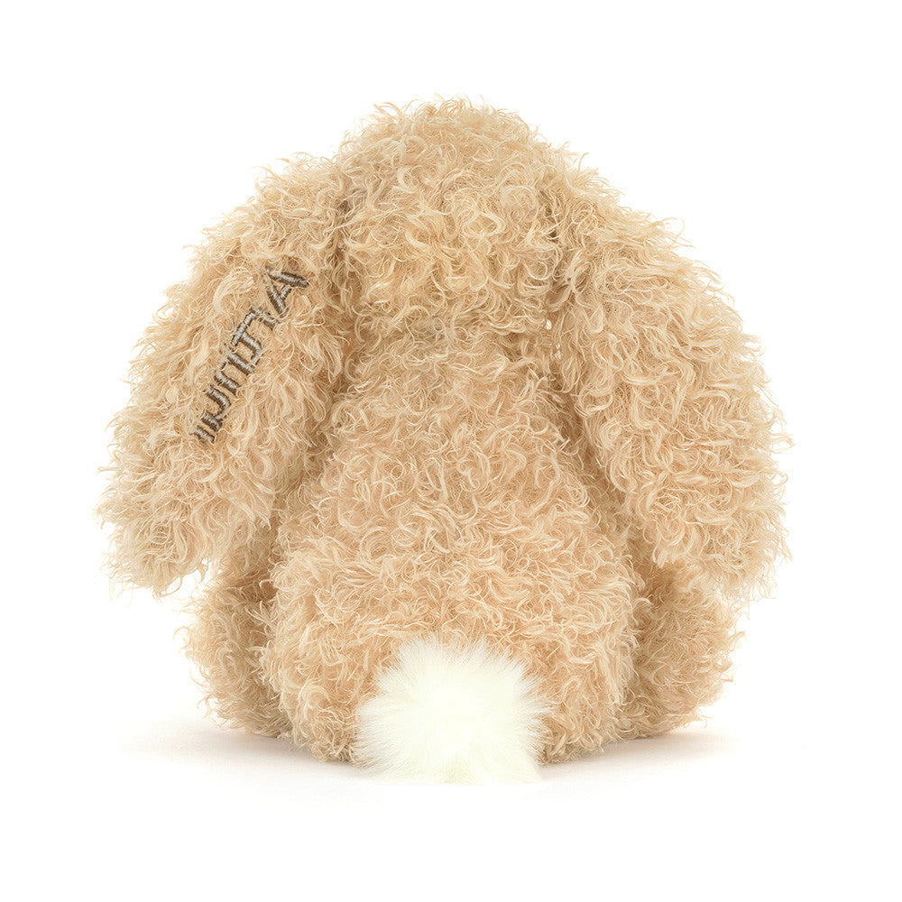Personalised Bashful Luxe Bunny Curly Original