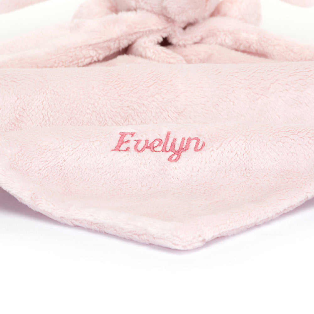 Personalised Bashful Pink Bunny Soother