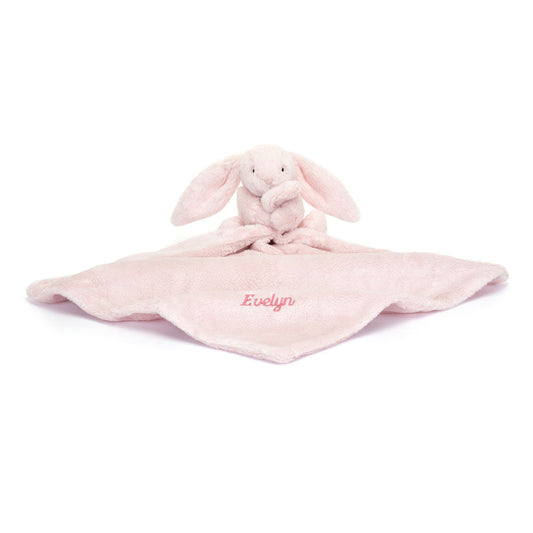 Personalised Bashful Pink Bunny Soother